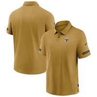 Men's Nike Gold New Orleans Saints Sideline Throwback Elite Performance Polo