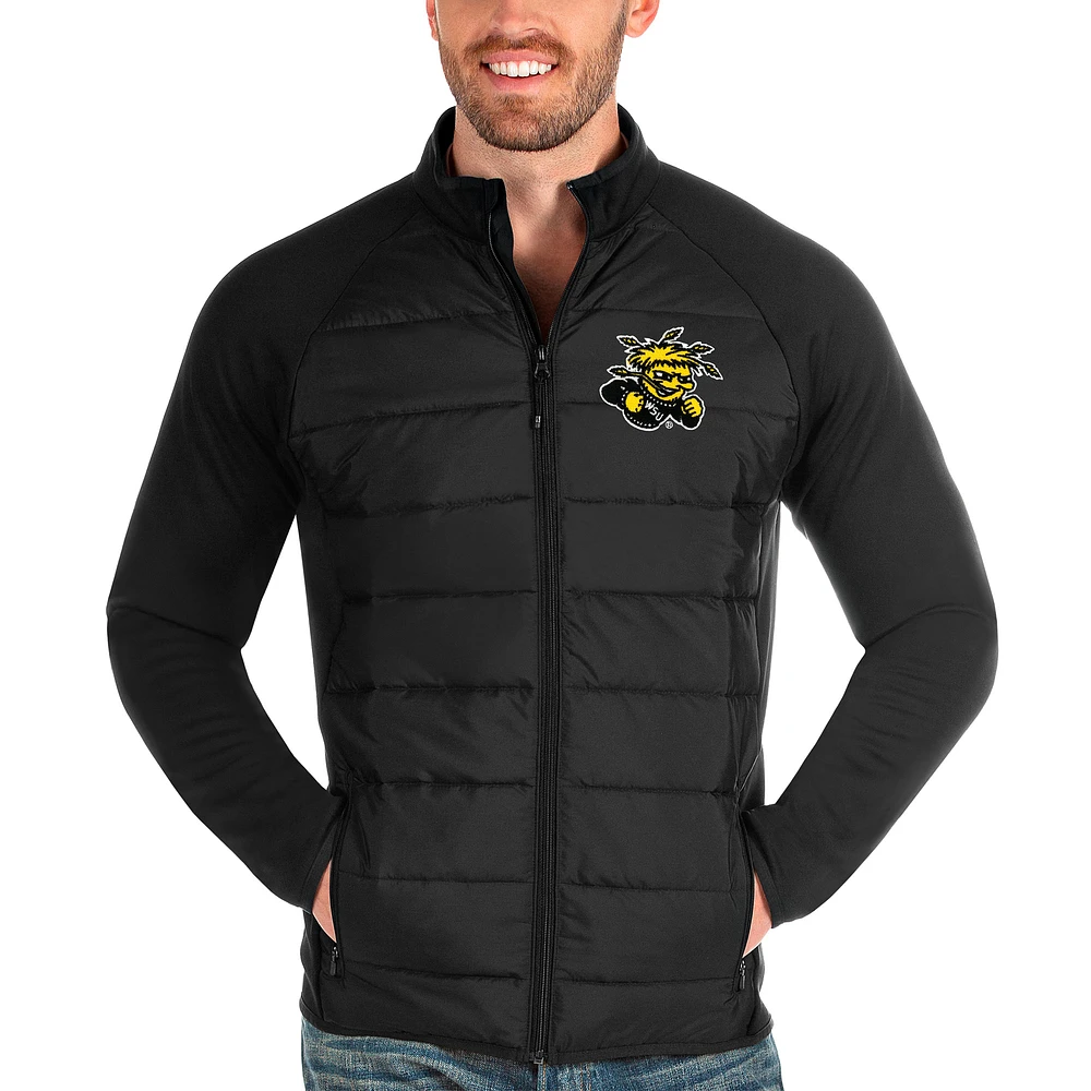 Men's Antigua Black Wichita State Shockers Altitude Full-Zip Jacket