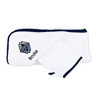Infant White Vancouver Whitecaps FC Personalized Hooded Towel & Mitt Set