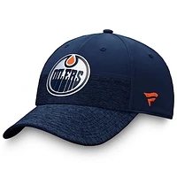 Men's Fanatics Navy Edmonton Oilers Authentic Pro Locker Room 2-Tone Flex Hat