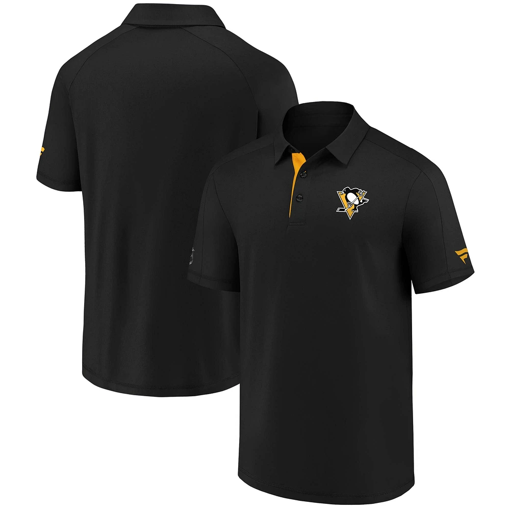 Men's Fanatics Black Pittsburgh Penguins Authentic Pro Locker Room Polo