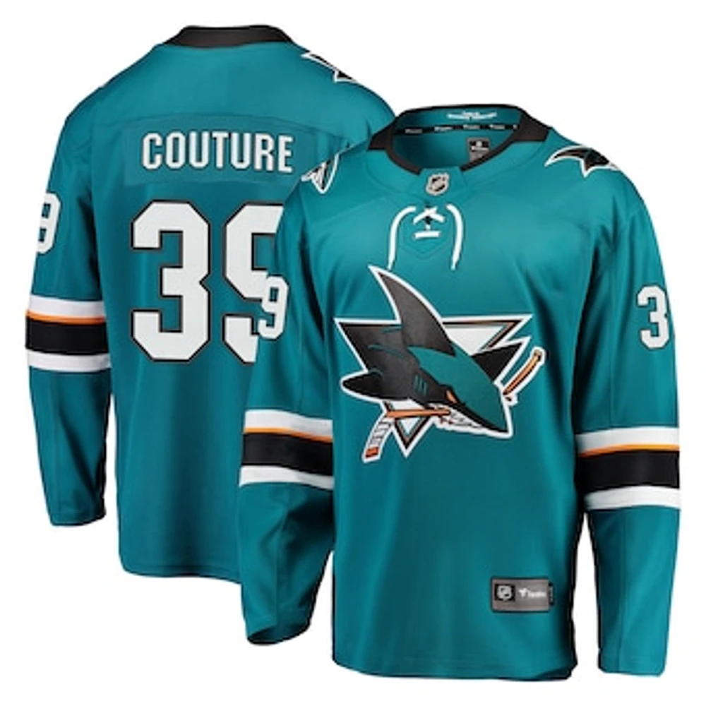 Men's Fanatics Logan Couture Teal San Jose Sharks 2021/22 Home Premier Breakaway Player Jersey