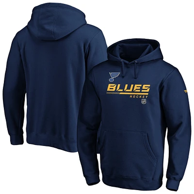 Men's Fanatics Navy St. Louis Blues Authentic Pro Core Collection Prime Pullover Hoodie