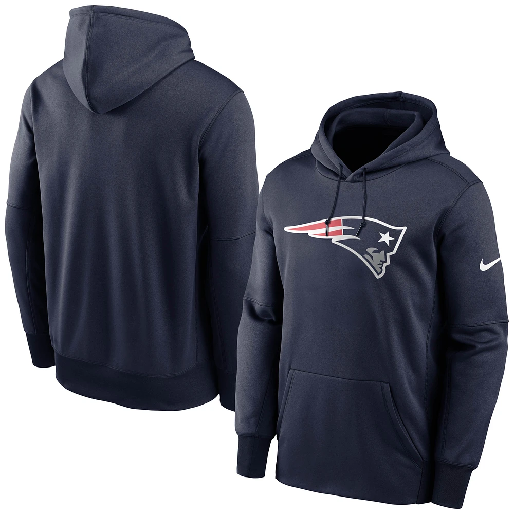 Men's Nike Navy New England Patriots Fan Gear Primary Logo Performance - Pullover Hoodie