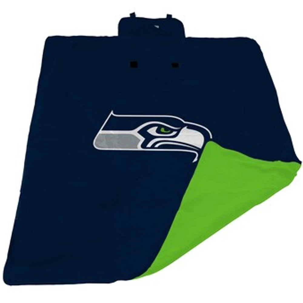 College Navy Seattle Seahawks 60'' x 80'' All-Weather XL Outdoor Blanket