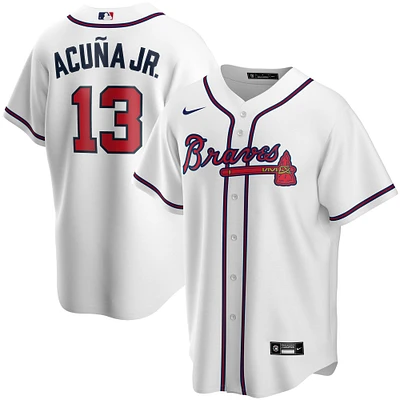 Youth Nike Ronald Acuña Jr. White Atlanta Braves Alternate Replica Player Jersey