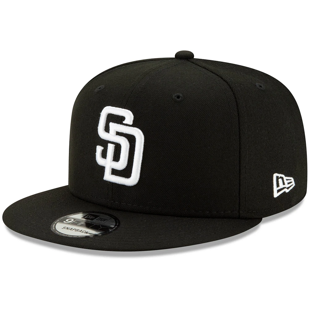 Men's New Era Black San Diego Padres 9FIFTY Adjustable Hat