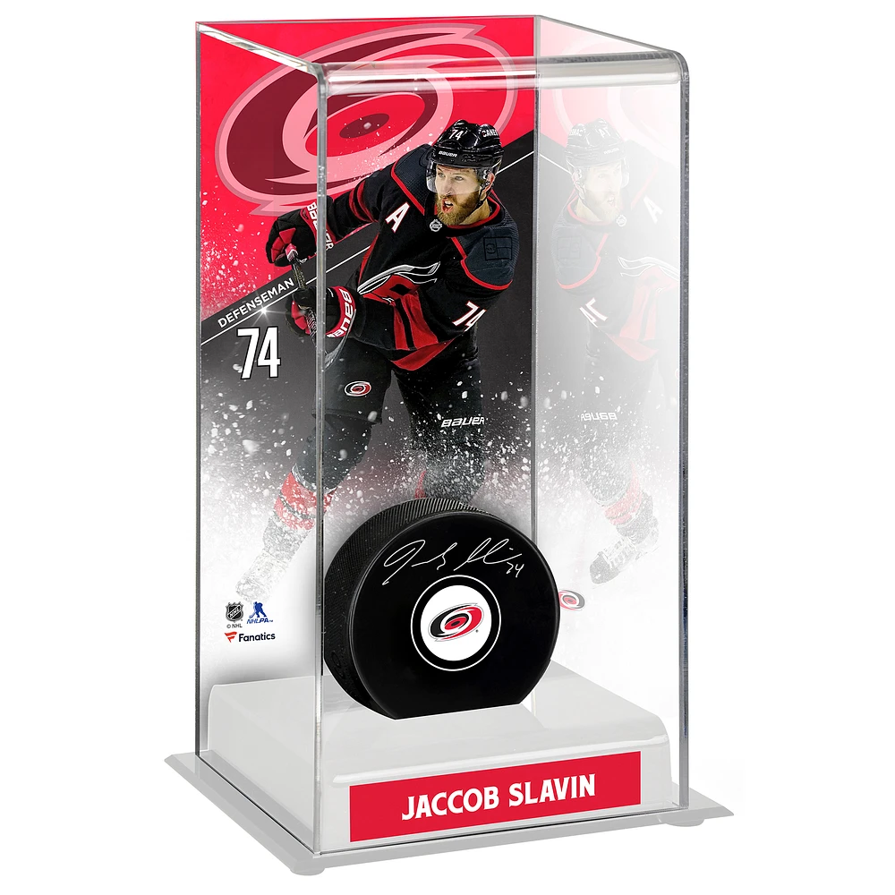 Jaccob Slavin Carolina Hurricanes Deluxe Tall Hockey Puck Case