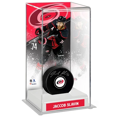 Jaccob Slavin Carolina Hurricanes Deluxe Tall Hockey Puck Case