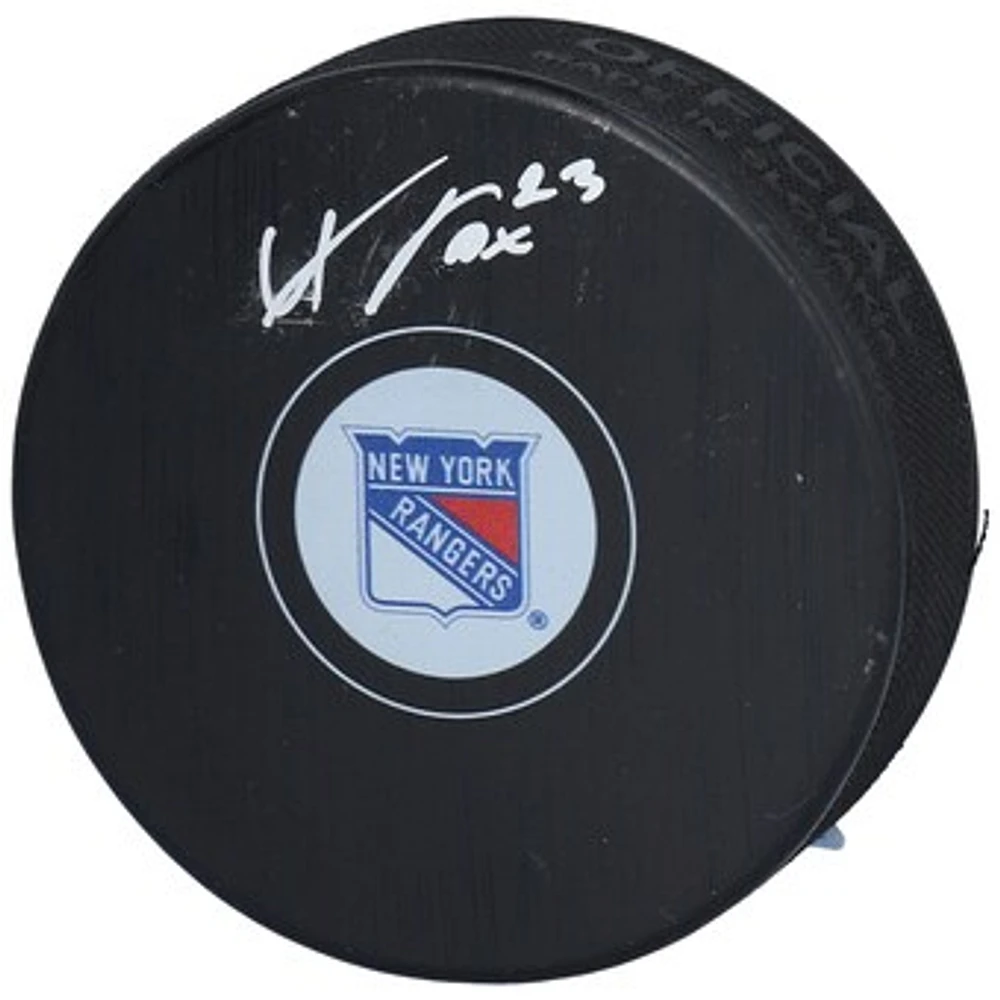 Adam Fox New York Rangers Autographed Hockey Puck