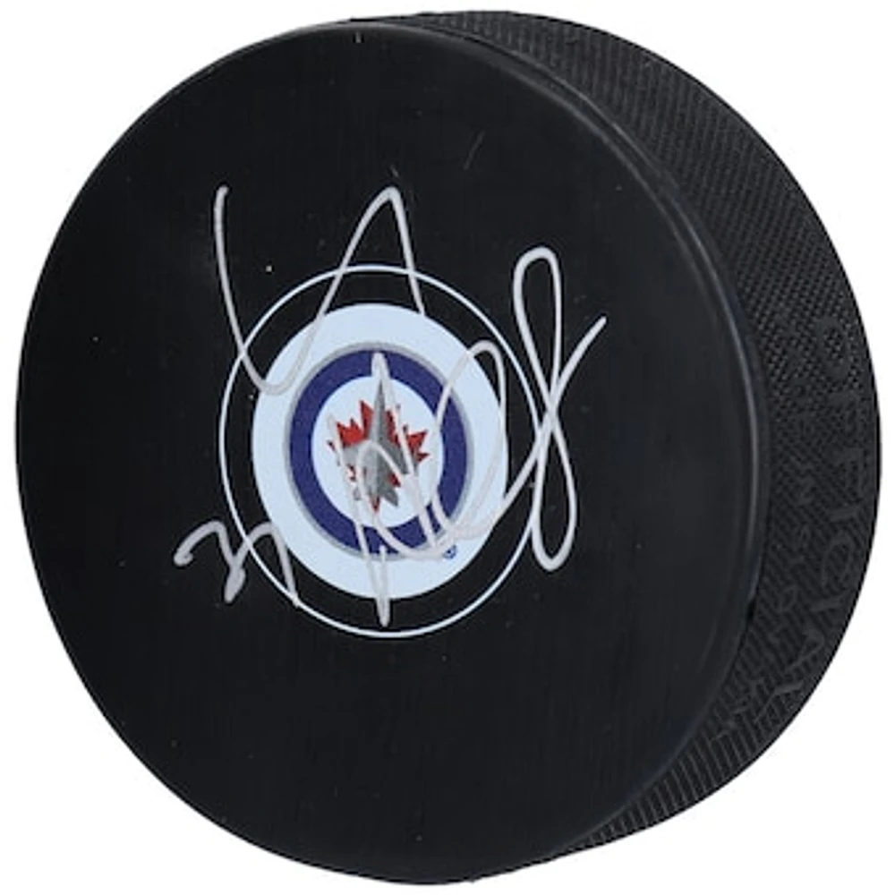 Connor Hellebuyck Winnipeg Jets Autographed Hockey Puck