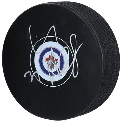 Connor Hellebuyck Winnipeg Jets Autographed Hockey Puck