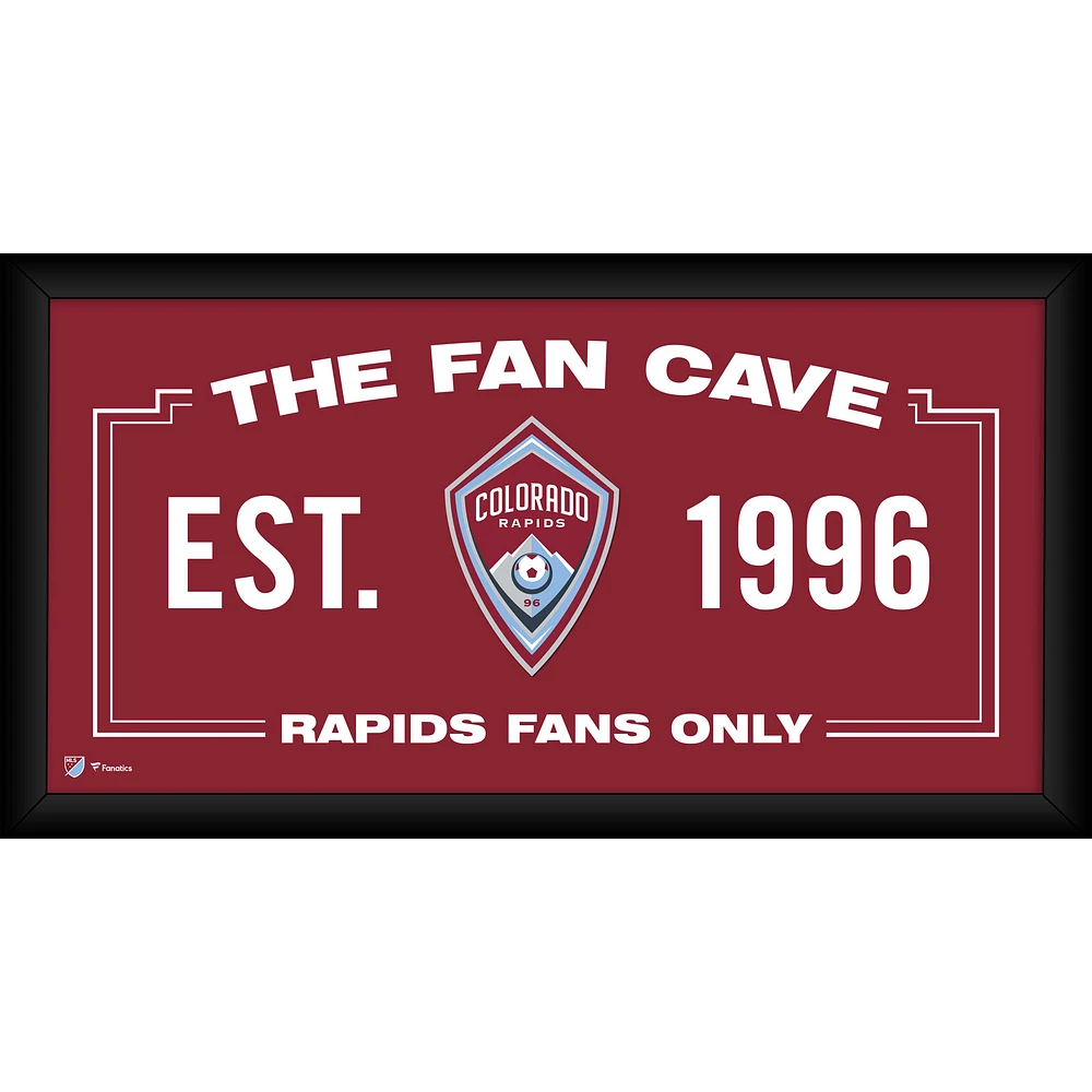 Colorado Rapids Framed 10" x 20" Fan Cave Collage