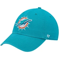 Men's '47 Aqua Miami Dolphins Primary Clean Up Adjustable Hat