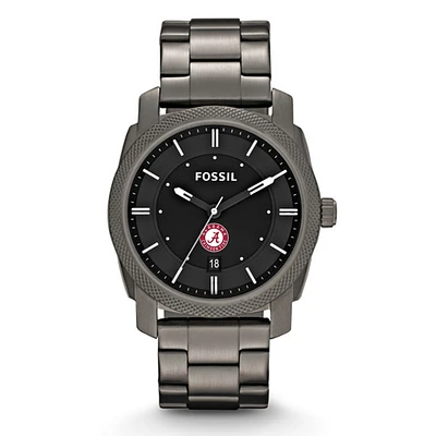 Fossil Alabama Crimson Tide Machine Smoke Stainless Steel Watch
