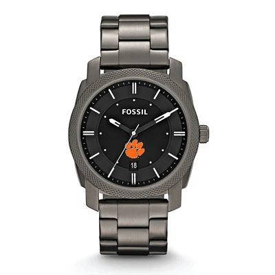 Fossil Clemson Tigers Machine Smoke Stainless Steel Watch