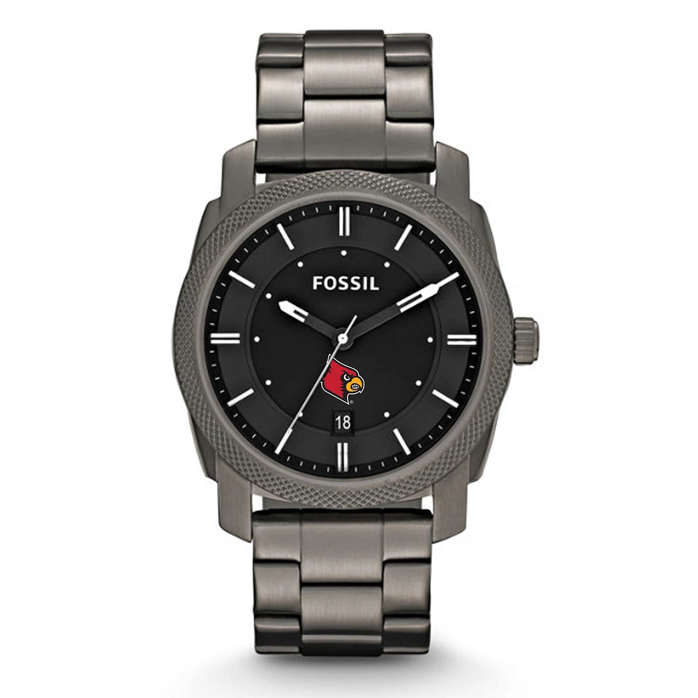 Fossil Louisville Cardinals Machine Smoke Stainless Steel Watch