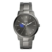 Men's Fossil Kentucky Wildcats The Minimalist Three-Hand Smoke Watch