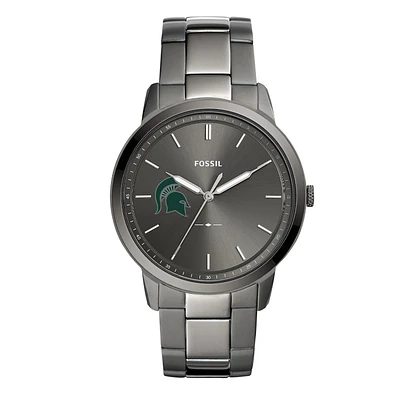 Men's Fossil Michigan State Spartans The Minimalist Three-Hand Smoke Watch