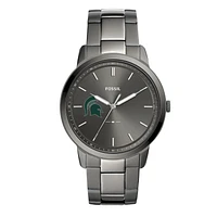 Men's Fossil Michigan State Spartans The Minimalist Three-Hand Smoke Watch