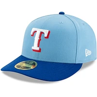 Men's New Era Light Blue/Royal Texas Rangers 2020 Alternate 2 Authentic Collection On Field Low Profile 59FIFTY Fitted Hat