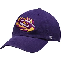 Men's '47 Purple LSU Tigers Clean Up Adjustable Hat