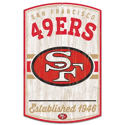 WinCraft San Francisco 49ers 11'' x 17'' Retro Wood Sign