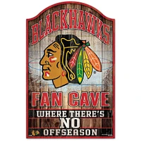 WinCraft Chicago Blackhawks 11'' x 17'' Fan Cave Wood Sign