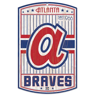 WinCraft Atlanta Braves 11'' x 17'' Cooperstown Wood Sign