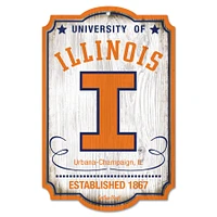 WinCraft Illinois Fighting Illini 11'' x 17'' Team Wood Sign