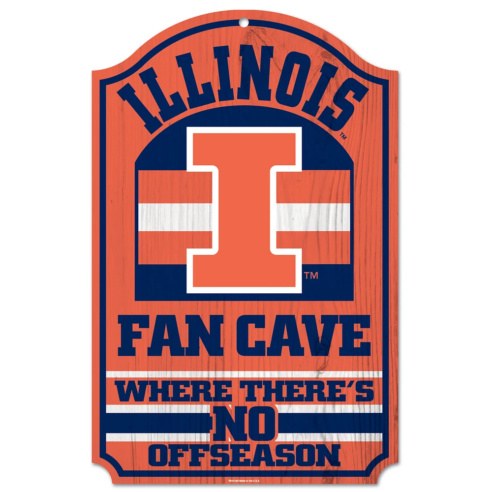 WinCraft Illinois Fighting Illini 11'' x 17'' Team Fan Cave Sign