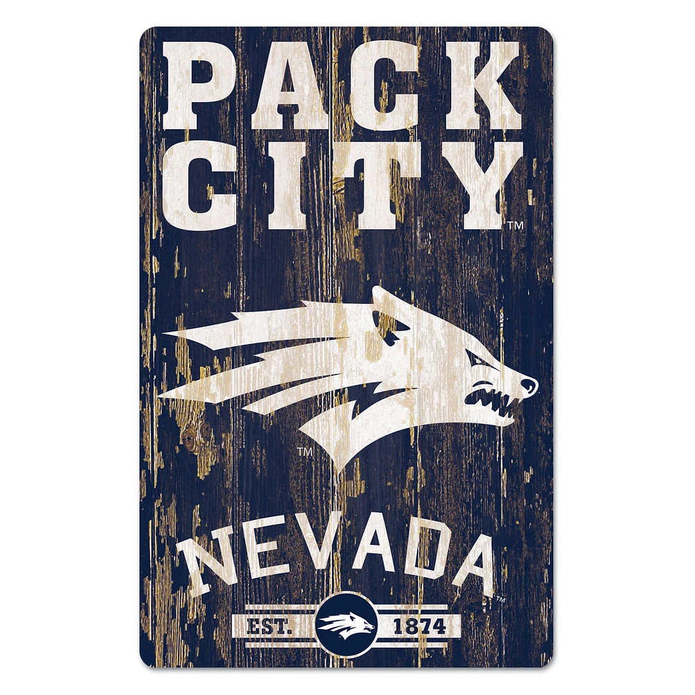 WinCraft Nevada Wolf Pack 11'' x 17'' Slogan Wood Sign