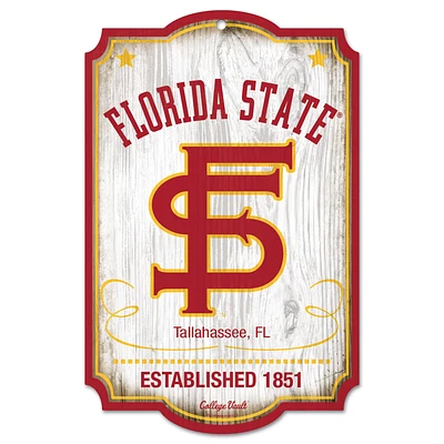 WinCraft Florida State Seminoles 11'' x 17'' Team Wood Sign