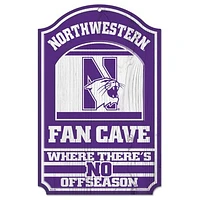 WinCraft Northwestern Wildcats 11'' x 17'' Fan Cave Wood Sign