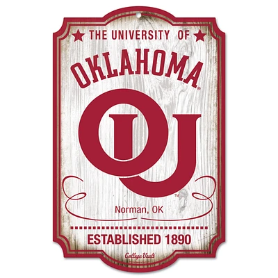 WinCraft Oklahoma Sooners 11'' x 17'' Team Wood Sign