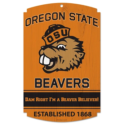 WinCraft Oregon State Beavers 11'' x 17'' Team Wood Sign