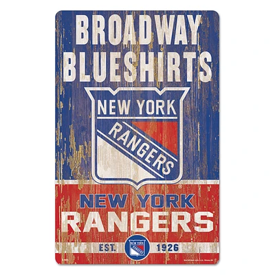 WinCraft New York Rangers 11'' x 17'' Slogan Wood Sign