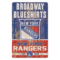 WinCraft New York Rangers 11'' x 17'' Slogan Wood Sign
