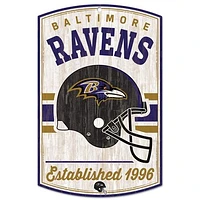 WinCraft Baltimore Ravens 11'' x 17'' Retro Wood Sign