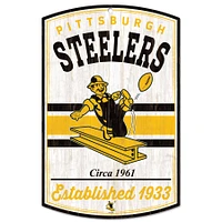 WinCraft Pittsburgh Steelers 11'' x 17'' Retro Wood Sign