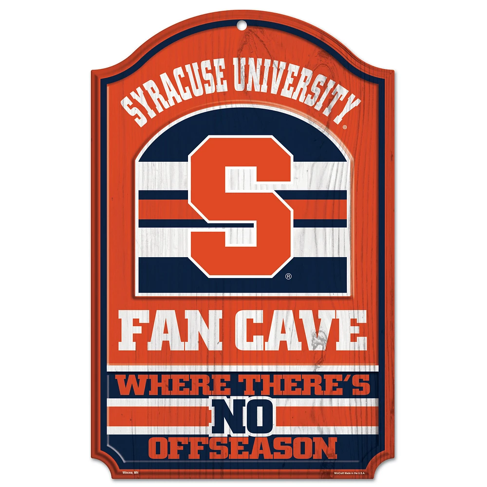 WinCraft Syracuse Orange 11'' x 17'' Fan Cave Wood Sign