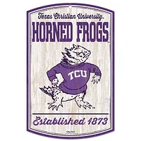 WinCraft TCU Horned Frogs 11'' x 17'' Team Wood Sign