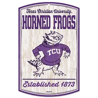 WinCraft TCU Horned Frogs 11'' x 17'' Team Wood Sign