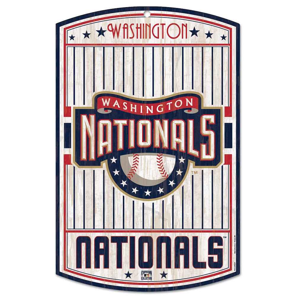 WinCraft Washington Nationals 11'' x 17'' Cooperstown Wood Sign