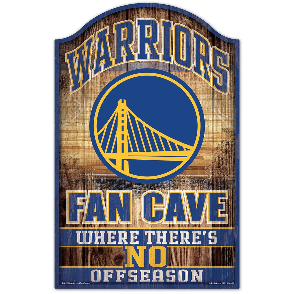 WinCraft Golden State Warriors 11'' x 17'' Fan Cave Wood Sign