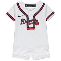 Newborn & Infant Nike White Atlanta Braves Official Jersey Romper