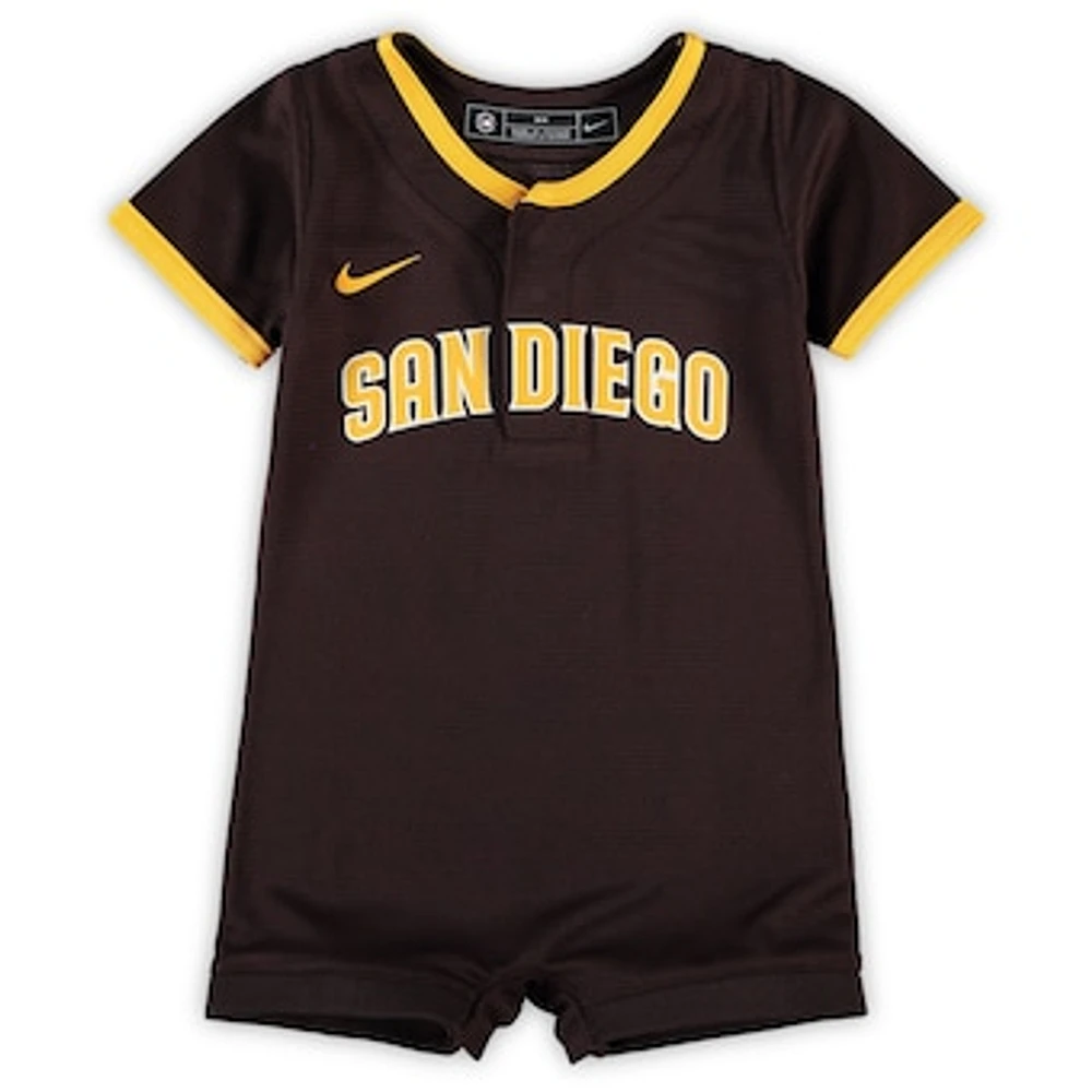 Newborn & Infant Nike Brown San Diego Padres Official Jersey Romper