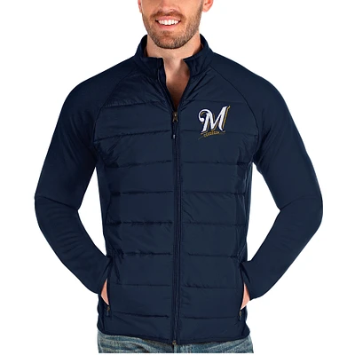 Men's Antigua Navy Milwaukee Brewers Altitude Full-Zip Jacket