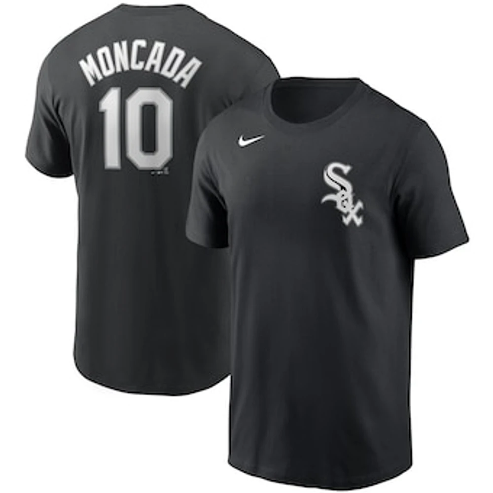 Youth Nike Yoan Moncada Black Chicago White Sox Player Name & Number T-Shirt