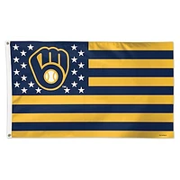 WinCraft Milwaukee Brewers 3' x 5' Americana Stars & Stripes Deluxe Flag